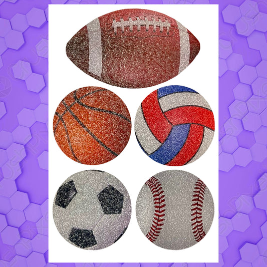 Sport ball sensory sticker 5pc set