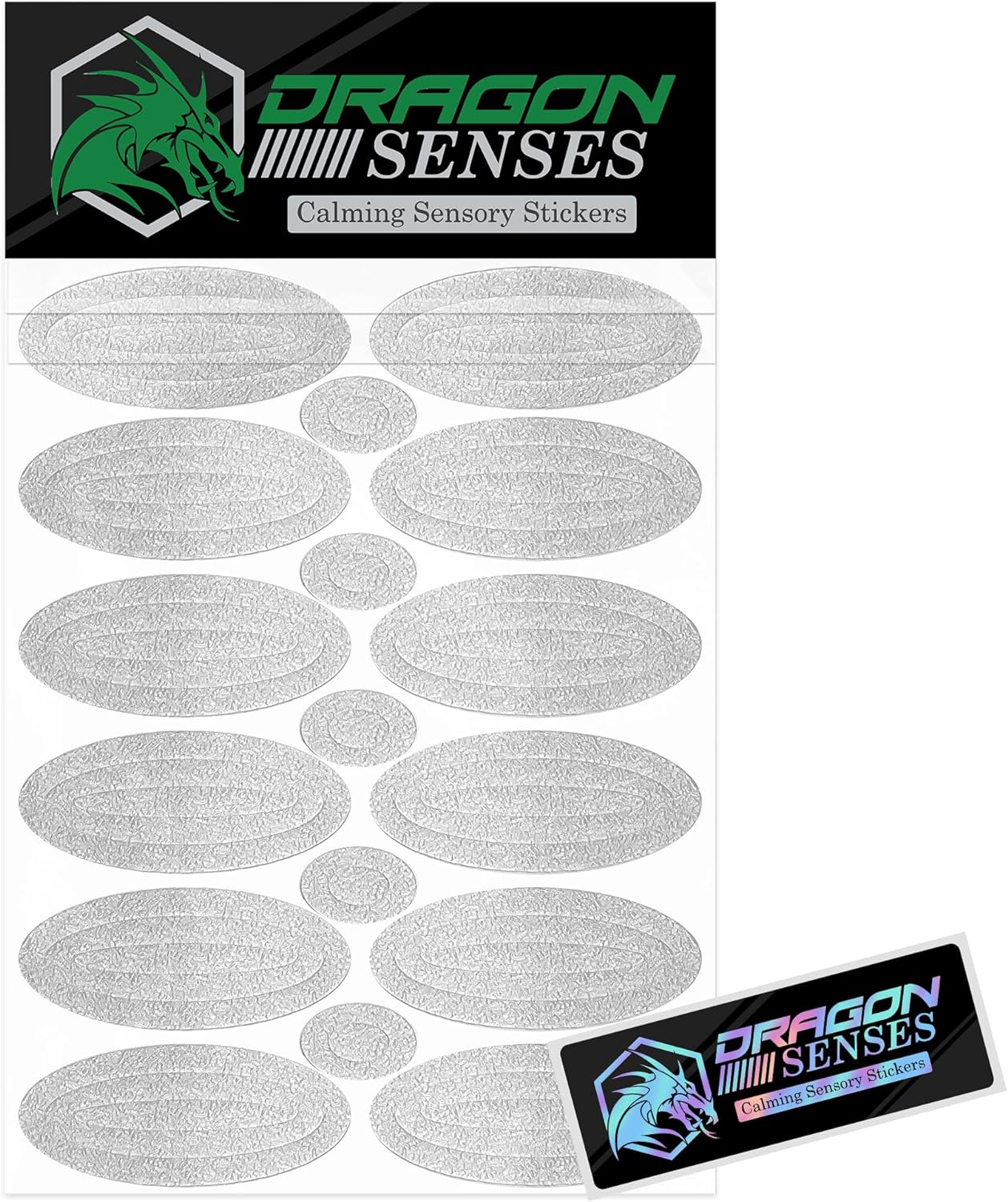 Dragon Senses Calm Strips for Anxiety Sensory Stickers, Textured Stickers with Enhance Sensory Soothing & Calming Effect for Special Needs