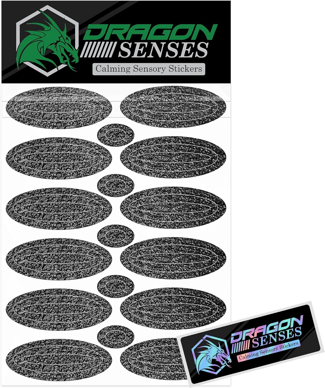 Dragon Senses Calm Strips for Anxiety Sensory Stickers, Textured Stickers with Enhance Sensory Soothing & Calming Effect for Special Needs